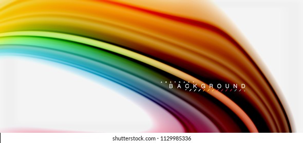 Rainbow fluid colors abstract background twisted liquid design, colorful marble or plastic wavy texture backdrop, multicolored template for business or technology presentation or web brochure cover