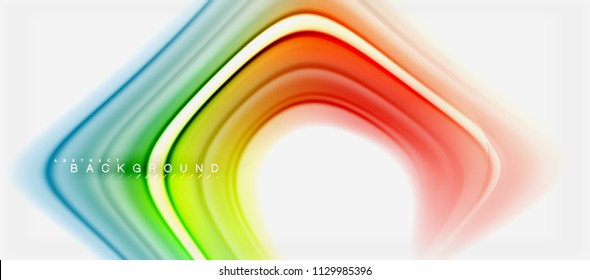 Rainbow fluid colors abstract background twisted liquid design, colorful marble or plastic wavy texture backdrop, multicolored template for business or technology presentation or web brochure cover