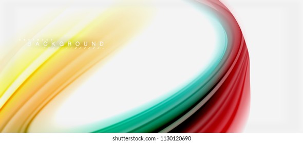 Rainbow fluid colors abstract background twisted liquid design, colorful marble or plastic wavy texture backdrop, multicolored template for business or technology presentation or web brochure cover