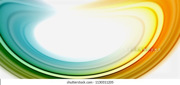 Abstrakte Farben mit Regenbogenfarben, abstrakter Hintergrund, verdrilltes flüssiges Design, bunter Marmor- oder Kunststoffhintergrund, mehrfarbige Vorlage für Geschäfts- oder Technologiepräsentation oder Webbroschürendeckel