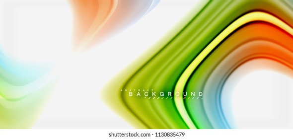 Rainbow fluid colors abstract background twisted liquid design, colorful marble or plastic wavy texture backdrop, multicolored template for business or technology presentation or web brochure cover