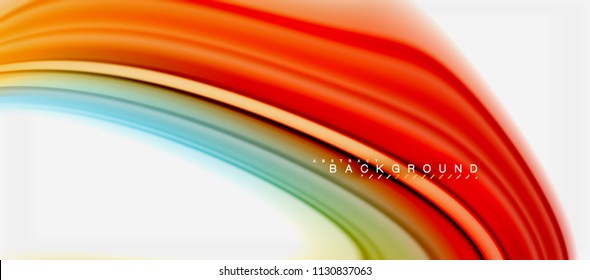 Rainbow fluid colors abstract background twisted liquid design, colorful marble or plastic wavy texture backdrop, multicolored template for business or technology presentation or web brochure cover