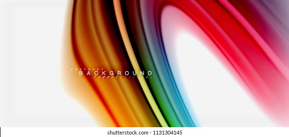 Rainbow fluid colors abstract background twisted liquid design, colorful marble or plastic wavy texture backdrop, multicolored template for business or technology presentation or web brochure cover