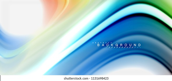 Rainbow fluid colors abstract background twisted liquid design, colorful marble or plastic wavy texture backdrop, multicolored template for business or technology presentation or web brochure cover