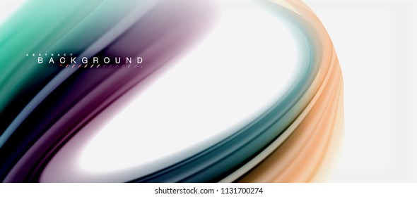 Rainbow fluid colors abstract background twisted liquid design, colorful marble or plastic wavy texture backdrop, multicolored template for business or technology presentation or web brochure cover