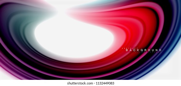 Abstrakte Farben mit Regenbogenfarben, abstrakter Hintergrund, verdrilltes flüssiges Design, bunter Marmor- oder Kunststoffhintergrund, mehrfarbige Vorlage für Geschäfts- oder Technologiepräsentation oder Webbroschürendeckel
