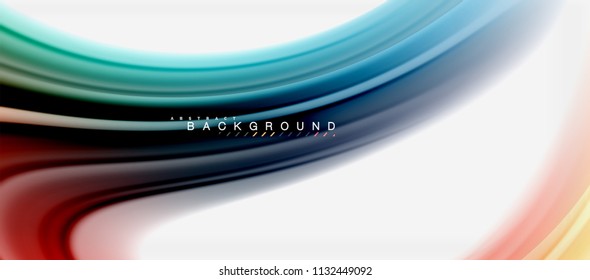 Rainbow fluid colors abstract background twisted liquid design, colorful marble or plastic wavy texture backdrop, multicolored template for business or technology presentation or web brochure cover