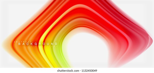 Rainbow fluid colors abstract background twisted liquid design, colorful marble or plastic wavy texture backdrop, multicolored template for business or technology presentation or web brochure cover