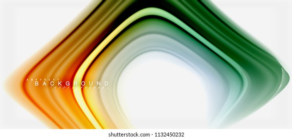 Rainbow fluid colors abstract background twisted liquid design, colorful marble or plastic wavy texture backdrop, multicolored template for business or technology presentation or web brochure cover