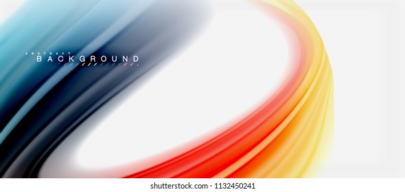 Rainbow fluid colors abstract background twisted liquid design, colorful marble or plastic wavy texture backdrop, multicolored template for business or technology presentation or web brochure cover
