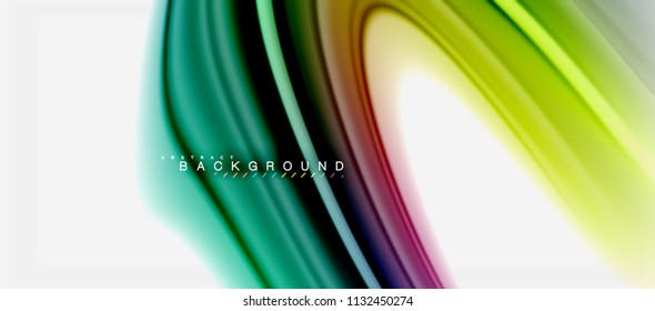 Rainbow fluid colors abstract background twisted liquid design, colorful marble or plastic wavy texture backdrop, multicolored template for business or technology presentation or web brochure cover