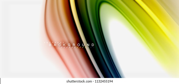 Abstrakte Farben mit Regenbogenfarben, abstrakter Hintergrund, verdrilltes flüssiges Design, bunter Marmor- oder Kunststoffhintergrund, mehrfarbige Vorlage für Geschäfts- oder Technologiepräsentation oder Webbroschürendeckel