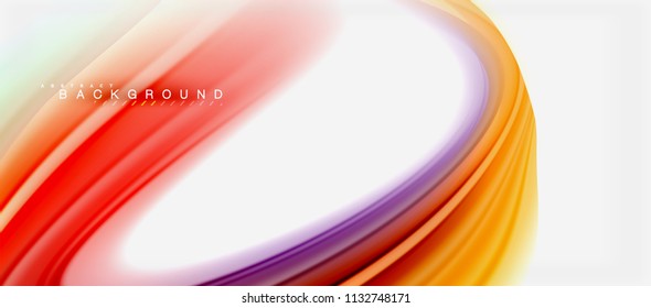 Rainbow fluid colors abstract background twisted liquid design, colorful marble or plastic wavy texture backdrop, multicolored template for business or technology presentation or web brochure cover