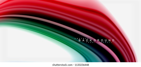 Rainbow fluid colors abstract background twisted liquid design, colorful marble or plastic wavy texture backdrop, multicolored template for business or technology presentation or web brochure cover