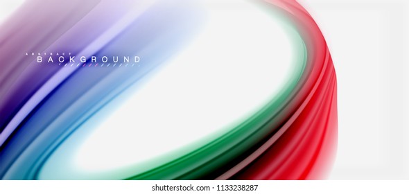Rainbow fluid colors abstract background twisted liquid design, colorful marble or plastic wavy texture backdrop, multicolored template for business or technology presentation or web brochure cover