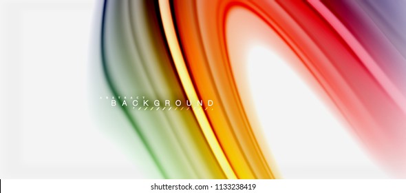 Rainbow fluid colors abstract background twisted liquid design, colorful marble or plastic wavy texture backdrop, multicolored template for business or technology presentation or web brochure cover