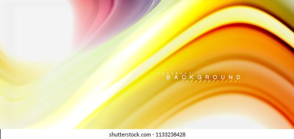 Rainbow fluid colors abstract background twisted liquid design, colorful marble or plastic wavy texture backdrop, multicolored template for business or technology presentation or web brochure cover