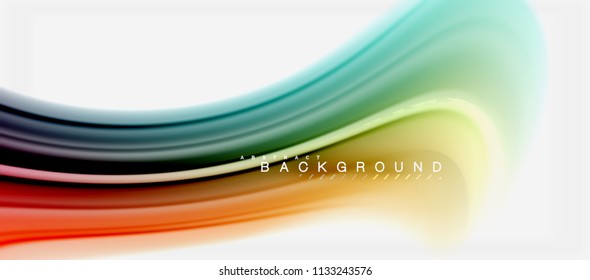 Rainbow fluid colors abstract background twisted liquid design, colorful marble or plastic wavy texture backdrop, multicolored template for business or technology presentation or web brochure cover