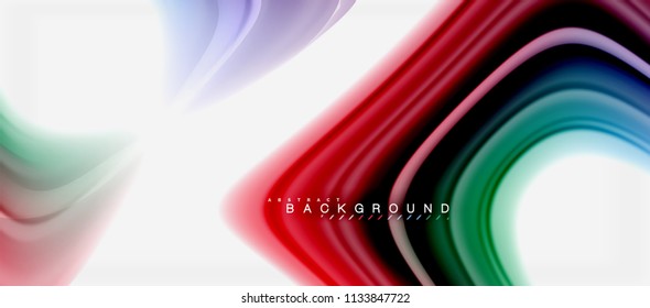Rainbow fluid colors abstract background twisted liquid design, colorful marble or plastic wavy texture backdrop, multicolored template for business or technology presentation or web brochure cover