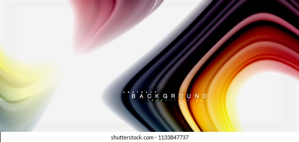 Rainbow fluid colors abstract background twisted liquid design, colorful marble or plastic wavy texture backdrop, multicolored template for business or technology presentation or web brochure cover