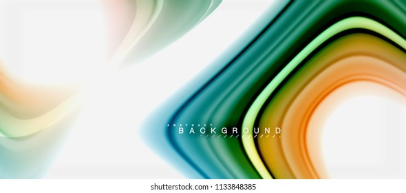 Rainbow fluid colors abstract background twisted liquid design, colorful marble or plastic wavy texture backdrop, multicolored template for business or technology presentation or web brochure cover