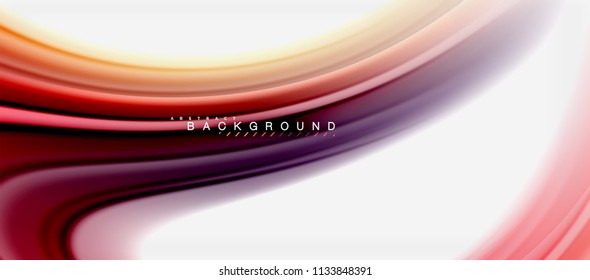 Abstrakte Farben mit Regenbogenfarben, abstrakter Hintergrund, verdrilltes flüssiges Design, bunter Marmor- oder Kunststoffhintergrund, mehrfarbige Vorlage für Geschäfts- oder Technologiepräsentation oder Webbroschürendeckel