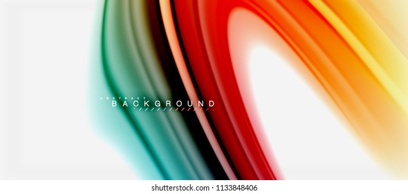 Rainbow fluid colors abstract background twisted liquid design, colorful marble or plastic wavy texture backdrop, multicolored template for business or technology presentation or web brochure cover