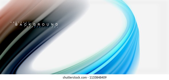 Rainbow fluid colors abstract background twisted liquid design, colorful marble or plastic wavy texture backdrop, multicolored template for business or technology presentation or web brochure cover