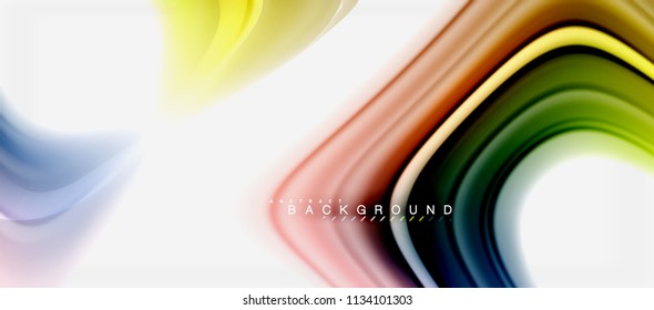 Rainbow fluid colors abstract background twisted liquid design, colorful marble or plastic wavy texture backdrop, multicolored template for business or technology presentation or web brochure cover