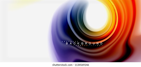 Abstrakte Farben mit Regenbogenfarben, abstrakter Hintergrund, verdrilltes flüssiges Design, bunter Marmor- oder Kunststoffhintergrund, mehrfarbige Vorlage für Geschäfts- oder Technologiepräsentation oder Webbroschürendeckel