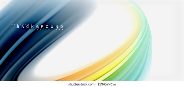 Rainbow fluid colors abstract background twisted liquid design, colorful marble or plastic wavy texture backdrop, multicolored template for business or technology presentation or web brochure cover