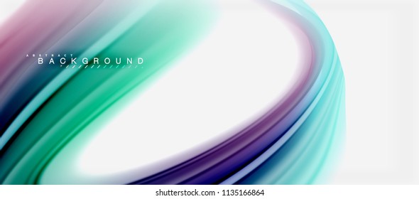 Rainbow fluid colors abstract background twisted liquid design, colorful marble or plastic wavy texture backdrop, multicolored template for business or technology presentation or web brochure cover