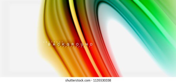 Rainbow fluid colors abstract background twisted liquid design, colorful marble or plastic wavy texture backdrop, multicolored template for business or technology presentation or web brochure cover