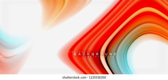 Rainbow fluid colors abstract background twisted liquid design, colorful marble or plastic wavy texture backdrop, multicolored template for business or technology presentation or web brochure cover