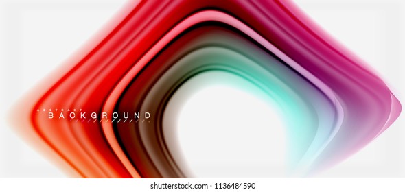 Rainbow fluid colors abstract background twisted liquid design, colorful marble or plastic wavy texture backdrop, multicolored template for business or technology presentation or web brochure cover