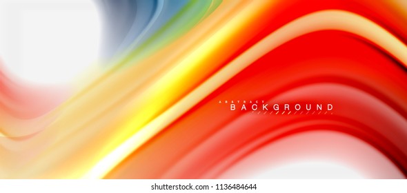 Rainbow fluid colors abstract background twisted liquid design, colorful marble or plastic wavy texture backdrop, multicolored template for business or technology presentation or web brochure cover