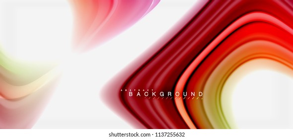 Rainbow fluid colors abstract background twisted liquid design, colorful marble or plastic wavy texture backdrop, multicolored template for business or technology presentation or web brochure cover