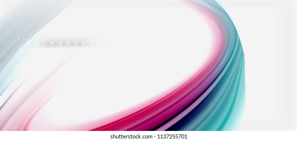 Rainbow fluid colors abstract background twisted liquid design, colorful marble or plastic wavy texture backdrop, multicolored template for business or technology presentation or web brochure cover