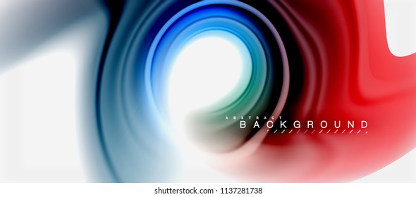 Abstrakte Farben mit Regenbogenfarben, abstrakter Hintergrund, verdrilltes flüssiges Design, bunter Marmor- oder Kunststoffhintergrund, mehrfarbige Vorlage für Geschäfts- oder Technologiepräsentation oder Webbroschürendeckel