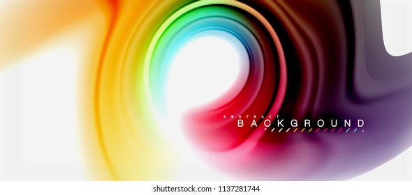 Rainbow fluid colors abstract background twisted liquid design, colorful marble or plastic wavy texture backdrop, multicolored template for business or technology presentation or web brochure cover