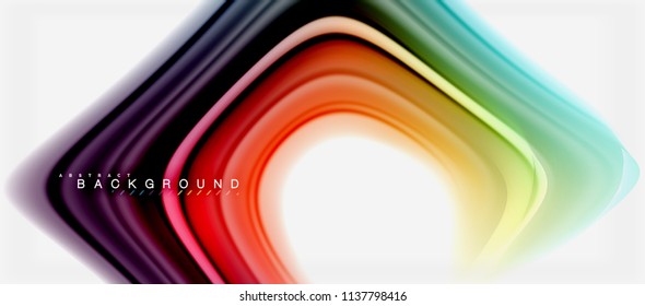 Rainbow fluid colors abstract background twisted liquid design, colorful marble or plastic wavy texture backdrop, multicolored template for business or technology presentation or web brochure cover