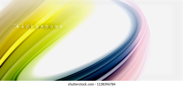 Rainbow fluid colors abstract background twisted liquid design, colorful marble or plastic wavy texture backdrop, multicolored template for business or technology presentation or web brochure cover