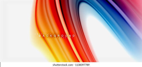 Rainbow fluid colors abstract background twisted liquid design, colorful marble or plastic wavy texture backdrop, multicolored template for business or technology presentation or web brochure cover