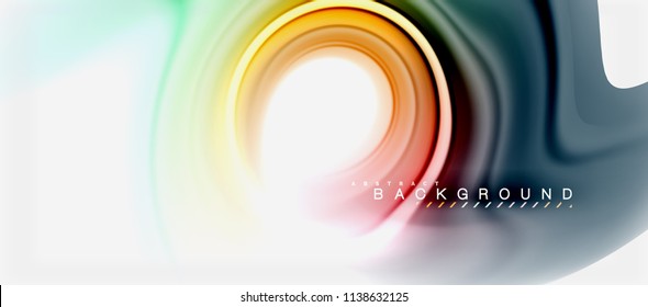Rainbow fluid colors abstract background twisted liquid design, colorful marble or plastic wavy texture backdrop, multicolored template for business or technology presentation or web brochure cover