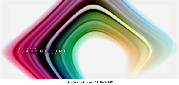 Rainbow fluid colors abstract background twisted liquid design, colorful marble or plastic wavy texture backdrop, multicolored template for business or technology presentation or web brochure cover