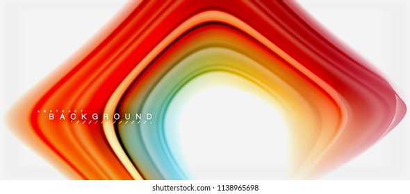 Rainbow fluid colors abstract background twisted liquid design, colorful marble or plastic wavy texture backdrop, multicolored template for business or technology presentation or web brochure cover