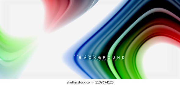 Rainbow fluid colors abstract background twisted liquid design, colorful marble or plastic wavy texture backdrop, multicolored template for business or technology presentation or web brochure cover