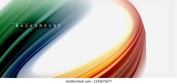 Rainbow fluid colors abstract background twisted liquid design, colorful marble or plastic wavy texture backdrop, multicolored template for business or technology presentation or web brochure cover