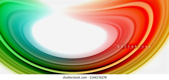 Rainbow fluid colors abstract background twisted liquid design, colorful marble or plastic wavy texture backdrop, multicolored template for business or technology presentation or web brochure cover