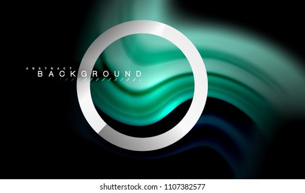 Die Farben der Regenbogenflüssigkeit sind Wellenform und geometrische Form. Künstliche Illustration für Präsentationen, App-Wallpaper, Banner oder Poster